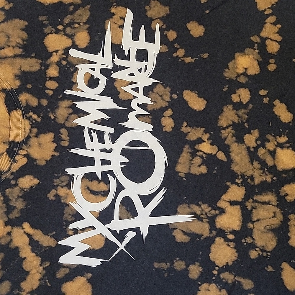 My Chemical Romance Shirt Small Black Bleach Tie Dye Band Emo Punk Tee Unisex - Picture 3 of 9
